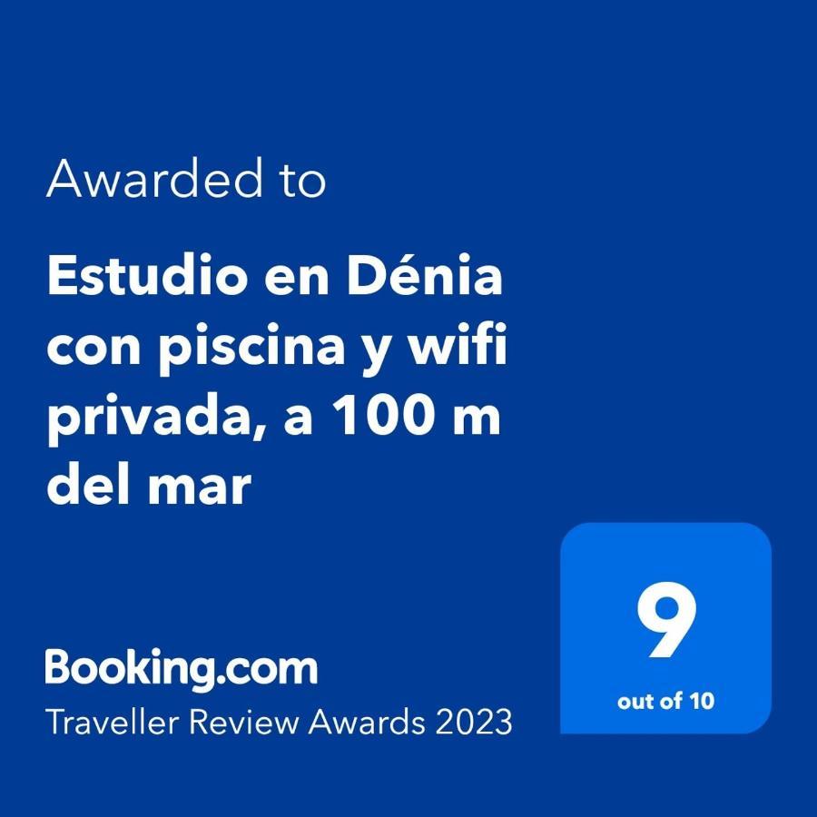 Estudio En Denia Con Piscina Y Wifi Privada, A 100 M Del Mar Bagian luar foto